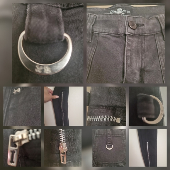 Royal Bones's by Daang Goodman for Tripp Black Strap Skinny Jeans - Picture 5 of 12